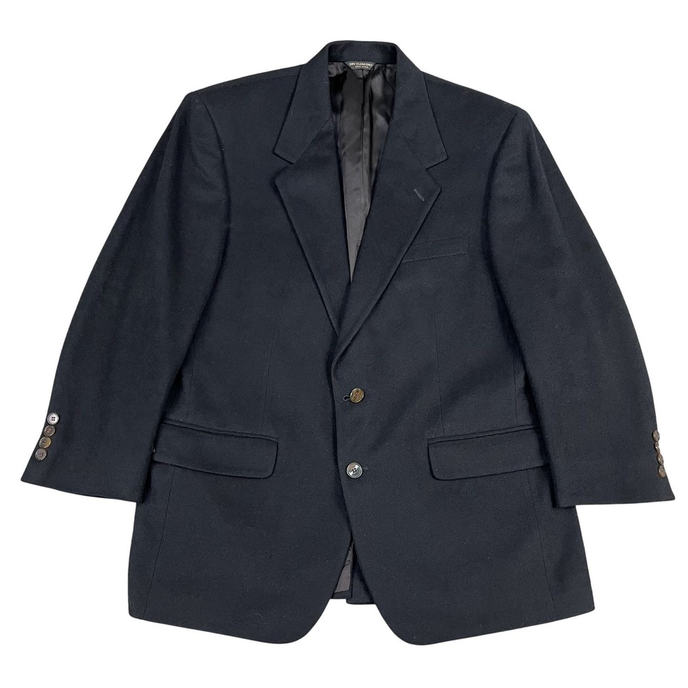 Lord & Taylor Blazer Mens 42S Black Cashmere Fifth Avenue Collection Sport Coat